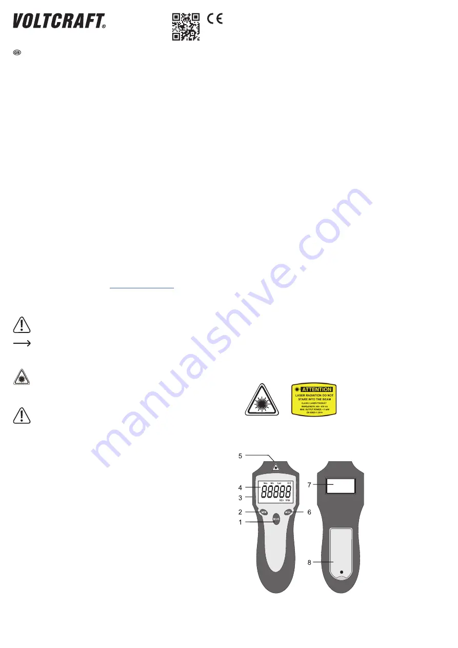 VOLTCRAFT DT-10L Operating Instructions Manual Download Page 3