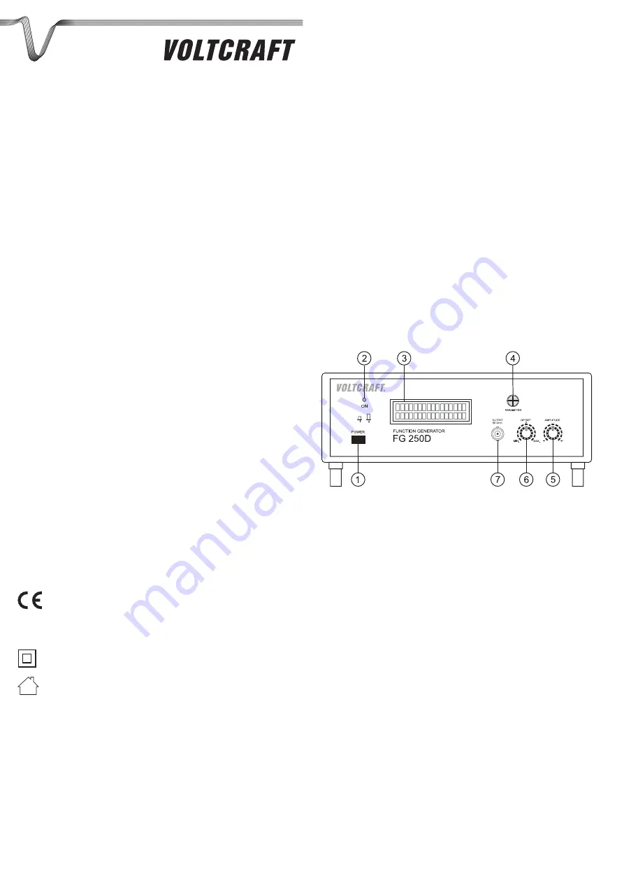 VOLTCRAFT FG 250D Скачать руководство пользователя страница 7