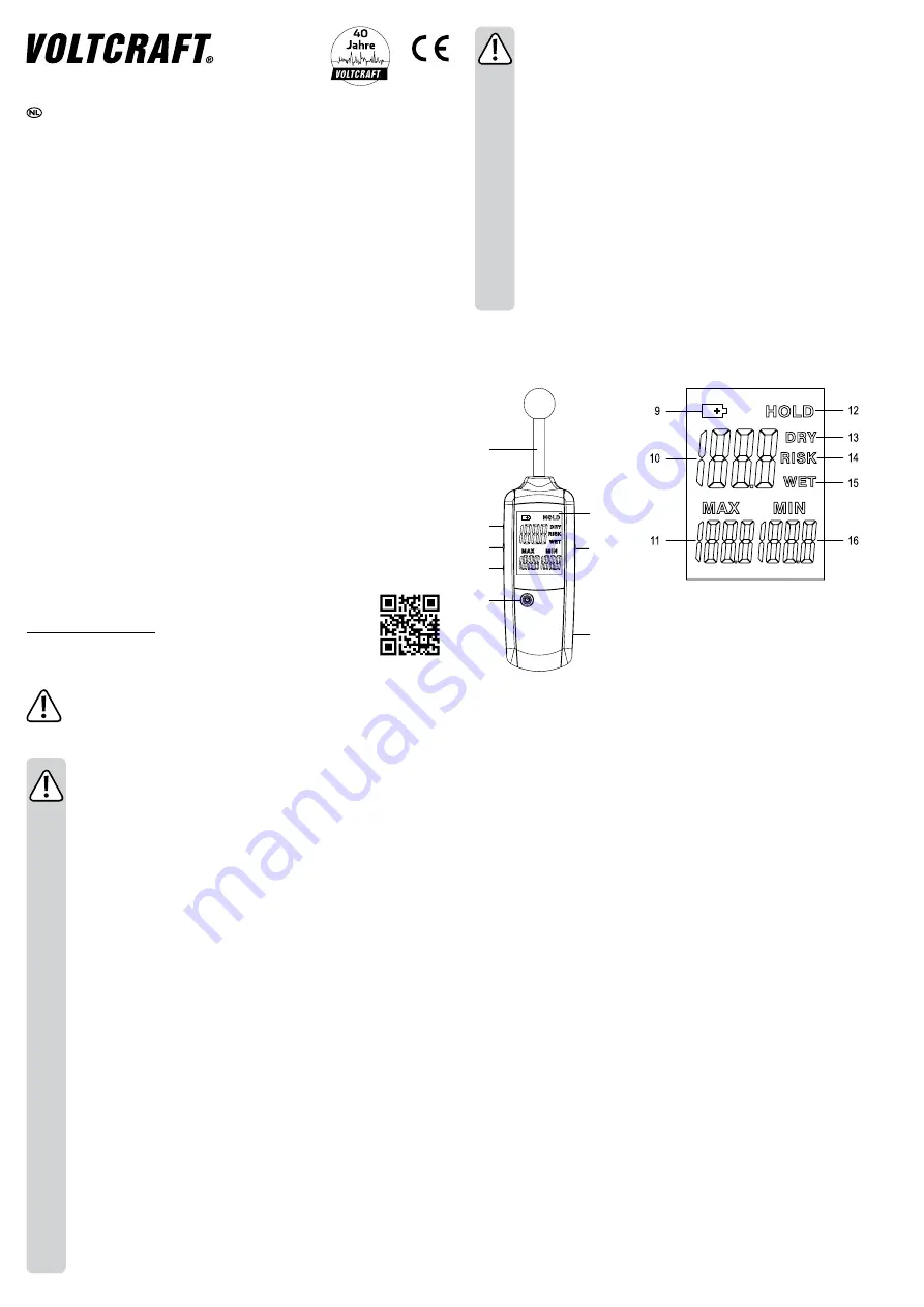 VOLTCRAFT MF-100 Operating Instructions Manual Download Page 7