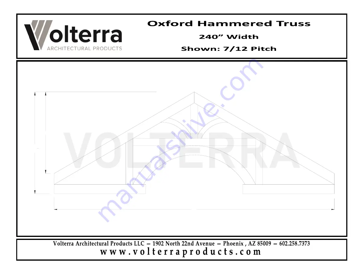 Volterra Oxford Hammered Truss Quick Manual Download Page 1