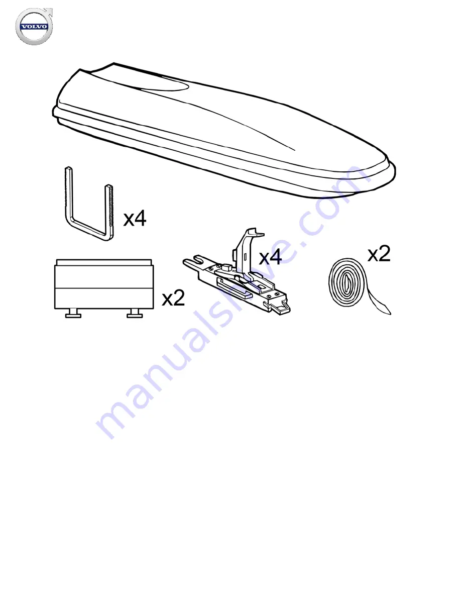 Volvo Ski box Installation Instructions Manual Download Page 2