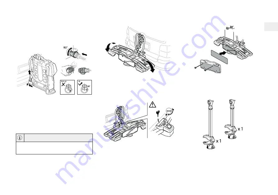 Volvo TOW BAR-MOUNTED BICYCLE HOLDER Accessories User Manual Download Page 217