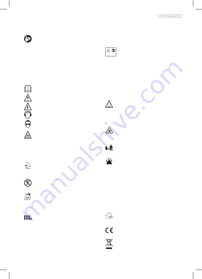 VONROC 8717479095360 Original Instructions Manual Download Page 124