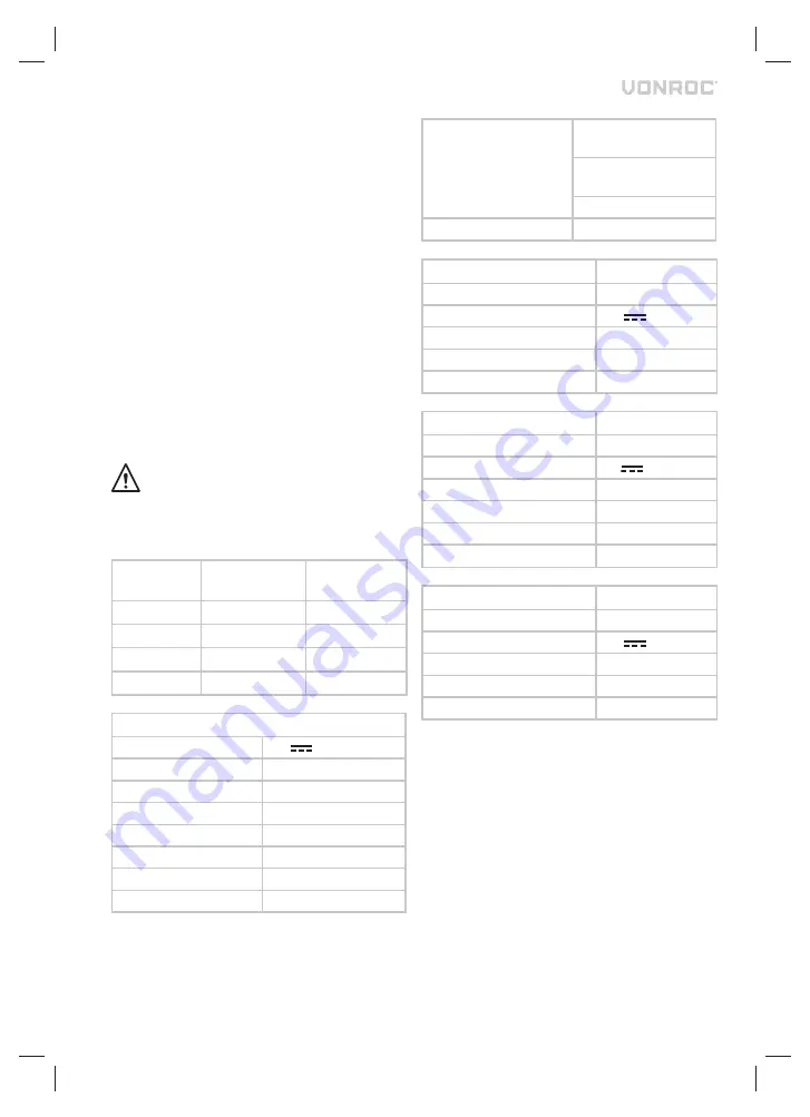 VONROC 8717479095650 Original Instructions Manual Download Page 60