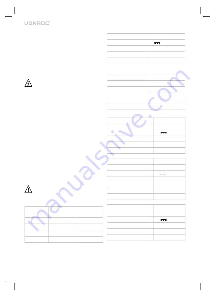 VONROC 8717479095650 Original Instructions Manual Download Page 131