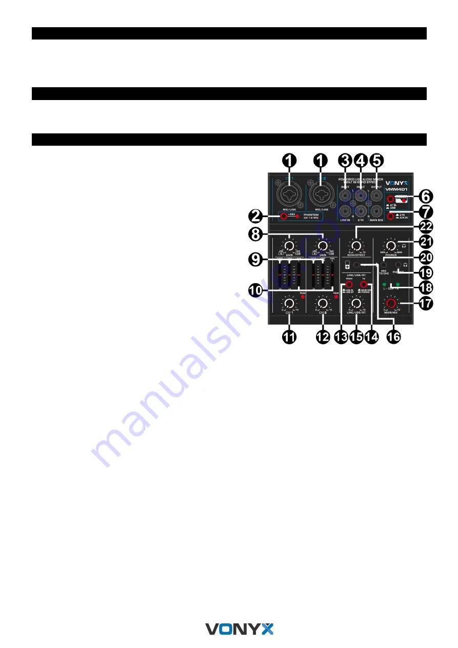 Vonyx 172.644 Instruction Manual Download Page 16