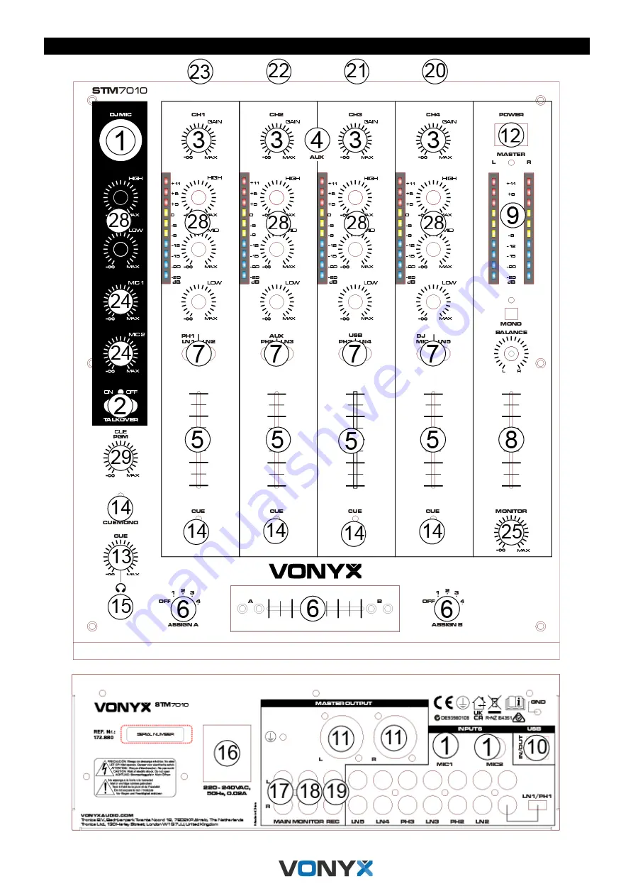 Vonyx 172.880 Скачать руководство пользователя страница 3