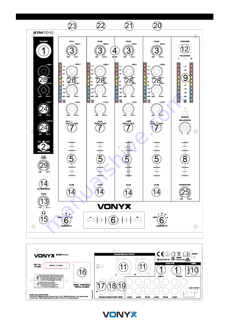 Vonyx 172.880 Instruction Manual Download Page 12