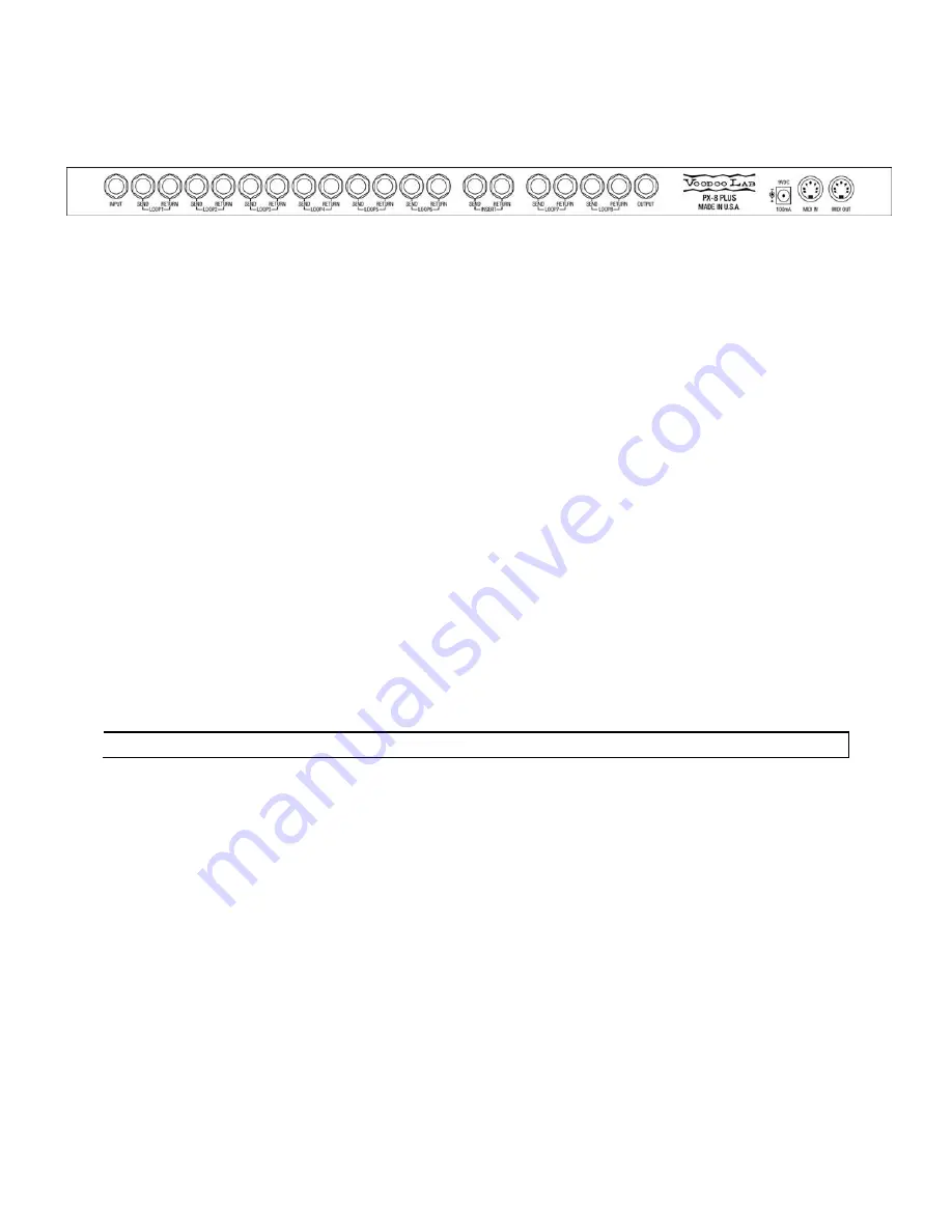 Voodoo Lab PX-8 PLUS User Manual Download Page 5