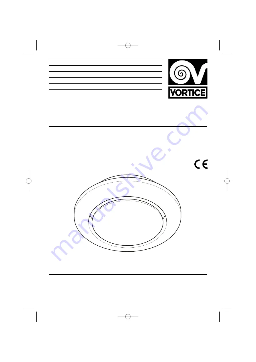 Vortice AV Series Скачать руководство пользователя страница 1