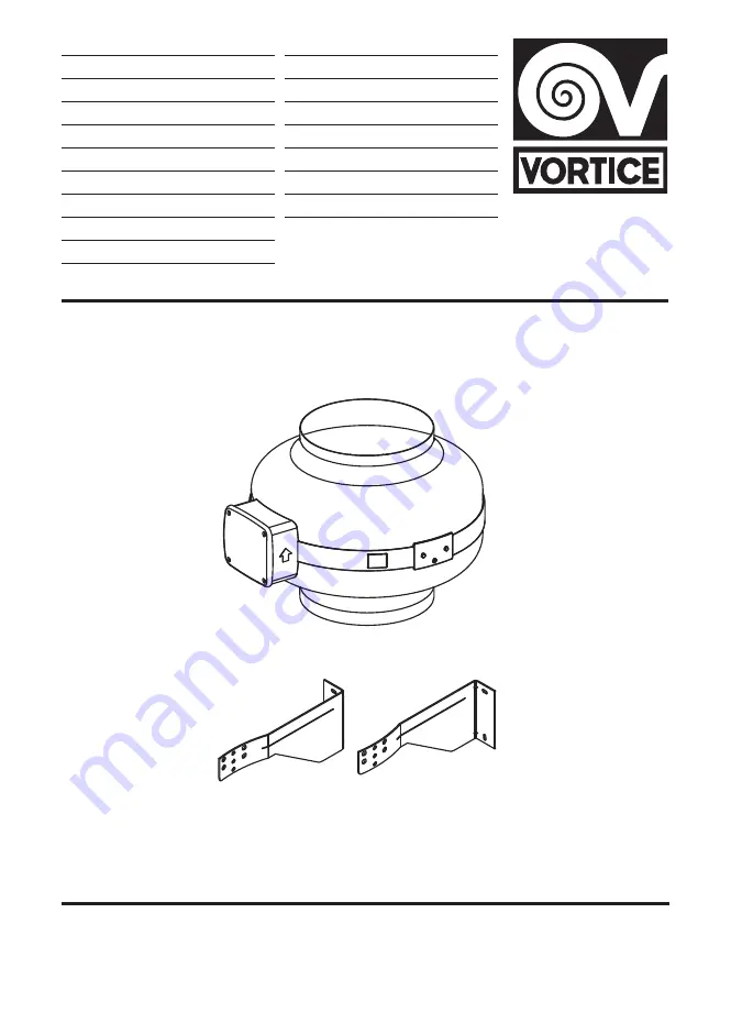 Vortice CA 250 ES Скачать руководство пользователя страница 1