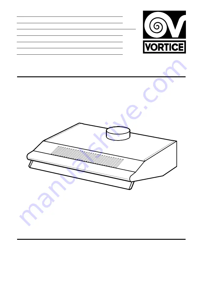 Vortice VORTEX 60-B Instruction Booklet/Installation Manual Download Page 1