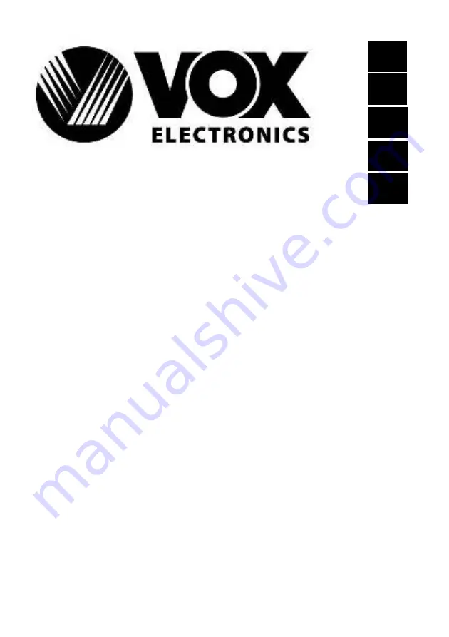 VOX electronics BTG 620BL Operating Instructions Manual Download Page 1