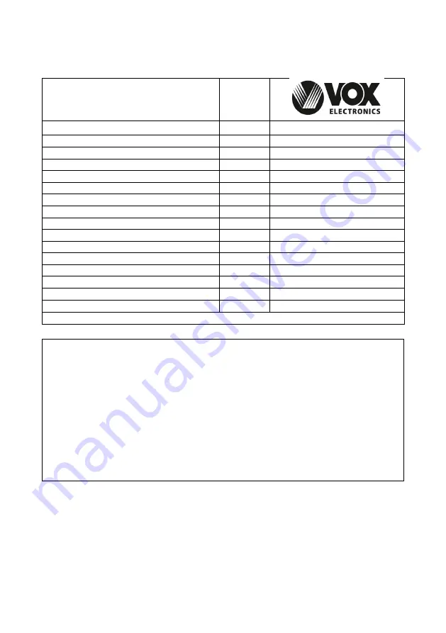 VOX electronics ETR6025WG User Manual Download Page 47