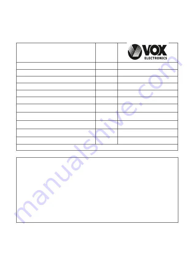 VOX electronics ETR6025WG User Manual Download Page 165