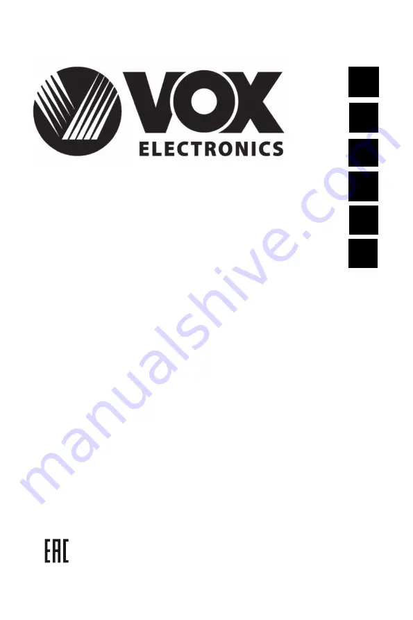 VOX electronics GF201F Operating Instructions Manual Download Page 1