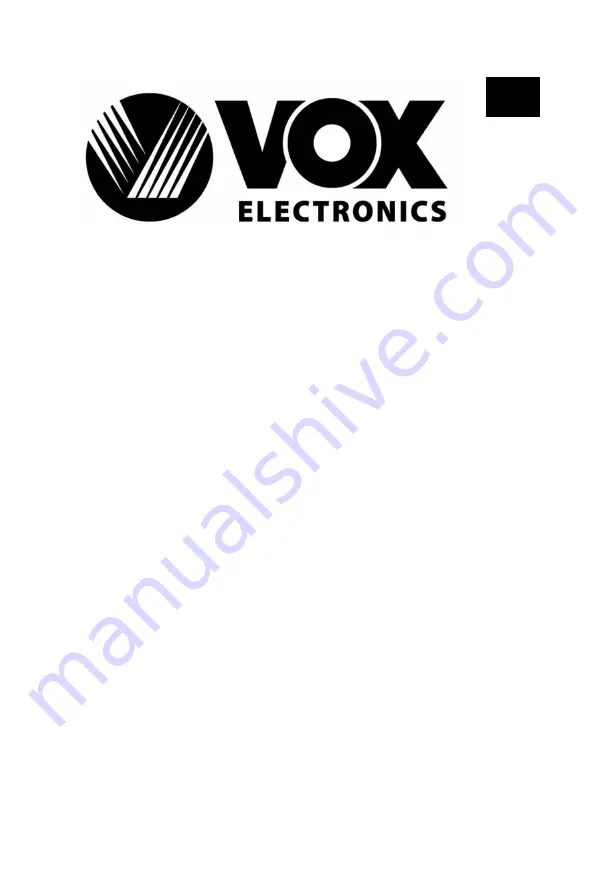 VOX electronics GF201F Operating Instructions Manual Download Page 2