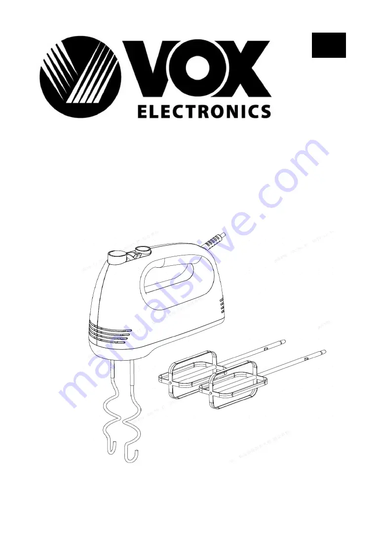 VOX electronics MX-9109 Operating Instructions Manual Download Page 2