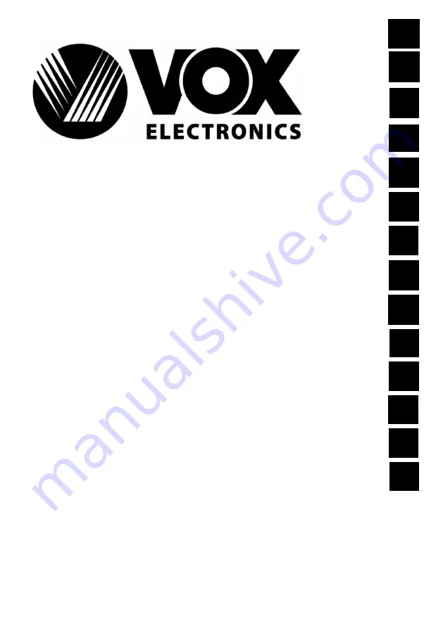 VOX electronics PK611-IM Operating Instructions Manual Download Page 1