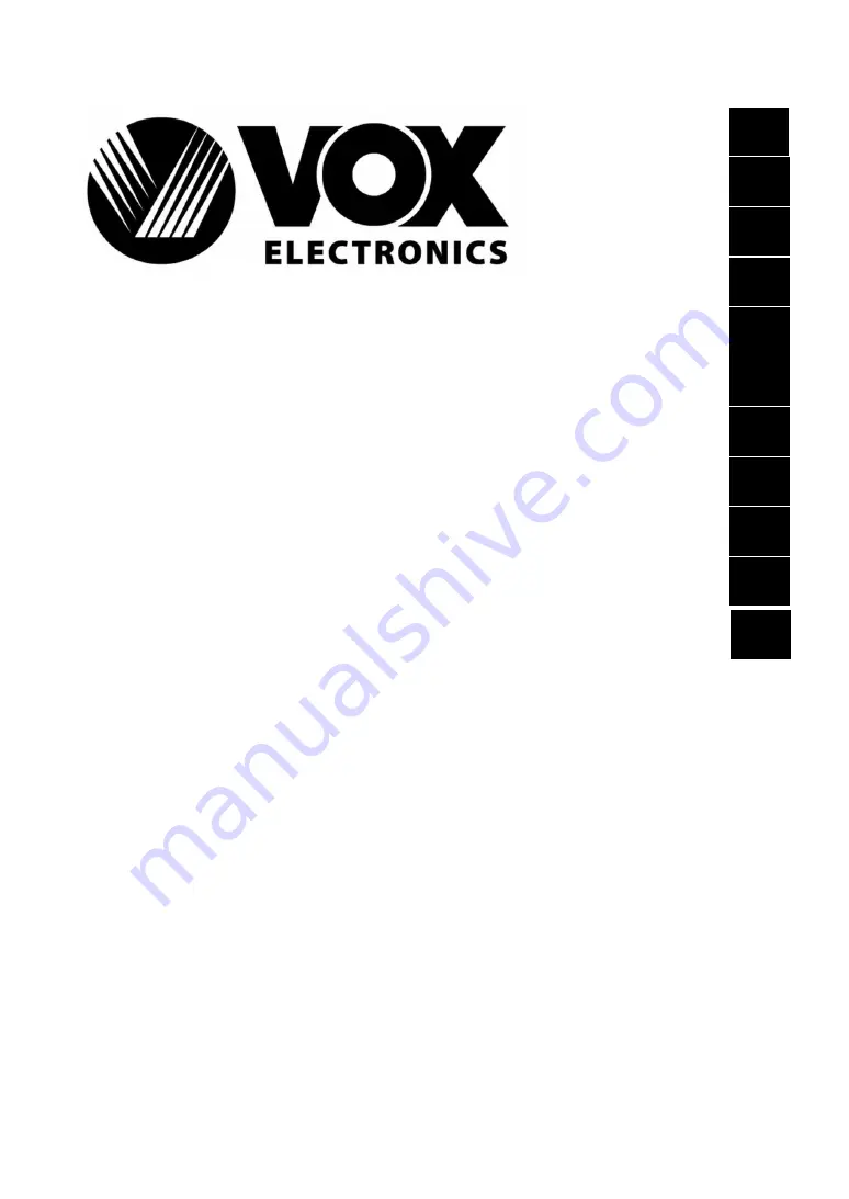 VOX electronics SM-2005 Operating Instructions Manual Download Page 1