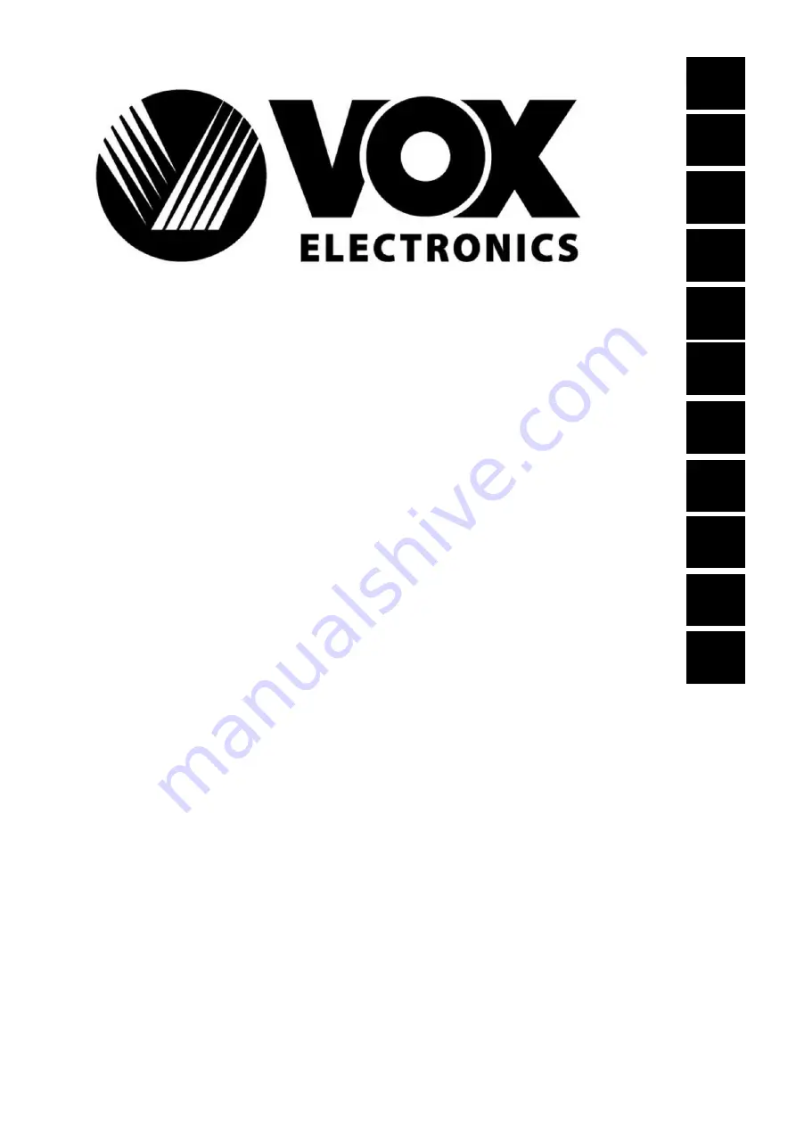 VOX electronics TM-6006 Operating Instructions Manual Download Page 1