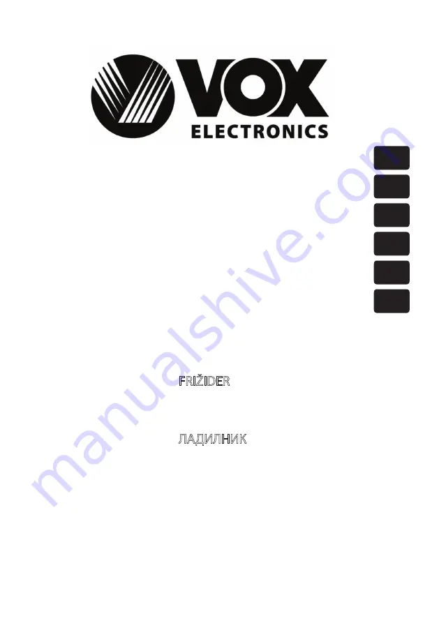 VOX electronics VF 3710 Operating Instructions Manual Download Page 1