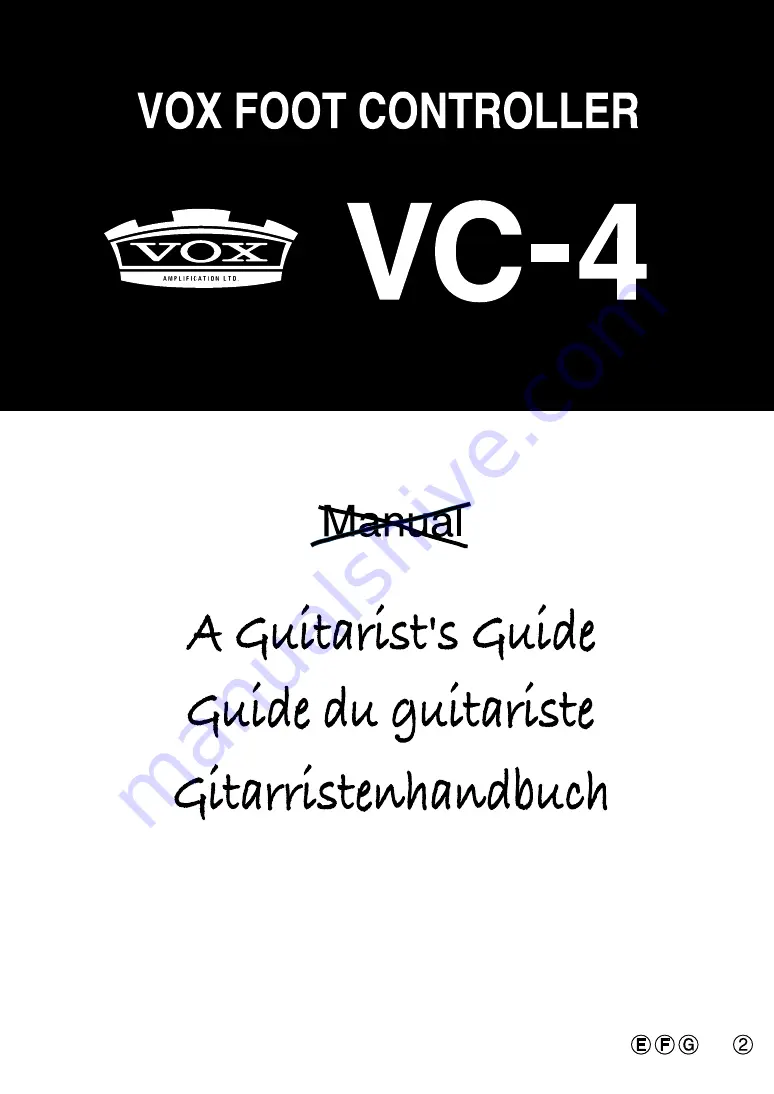 Vox VC-4 User Manual Download Page 1