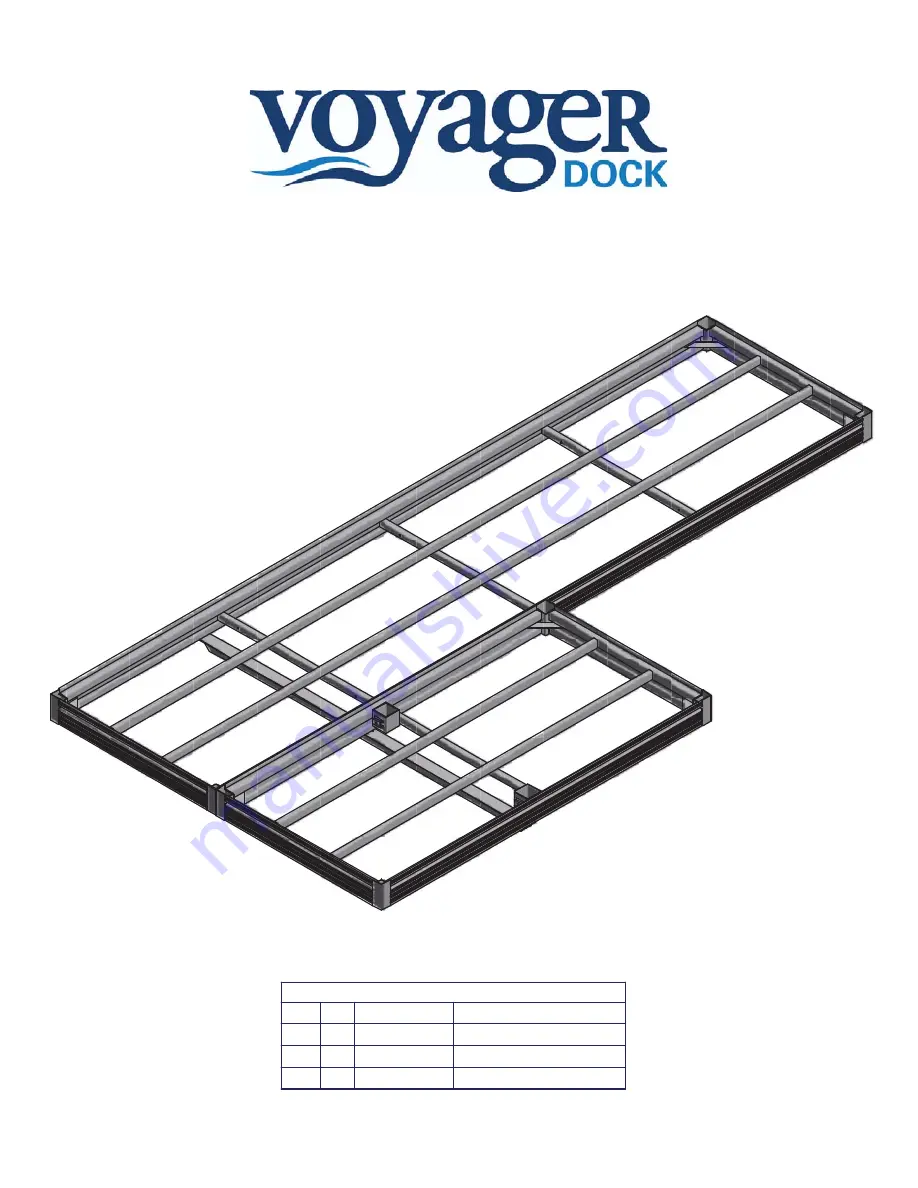 Voyager Dock T-Brace Instructions Manual Download Page 1