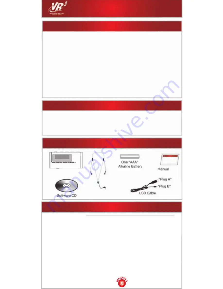 VR3 MP320T Скачать руководство пользователя страница 1