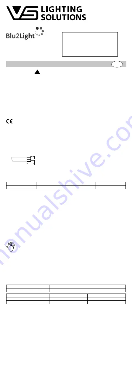 VS Blu2Light MultiSensor XL Quick Start Manual Download Page 1