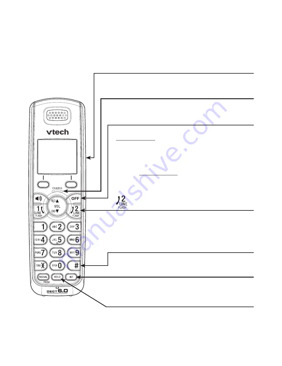 VTech 2-Line Accessory Handset for use with the DS6151 Скачать руководство пользователя страница 11