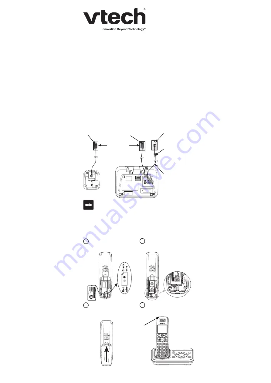 VTech CS6328-2 Quick Start Manual Download Page 1