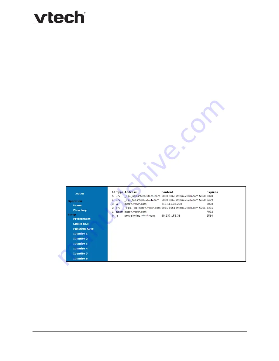 VTech ET685 Administrator And Provisioning Manual Download Page 177