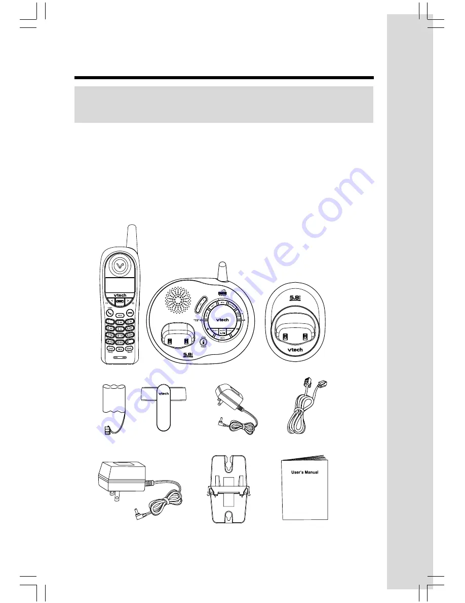 VTech ia5859 - Cordless Phone - Operation Скачать руководство пользователя страница 3