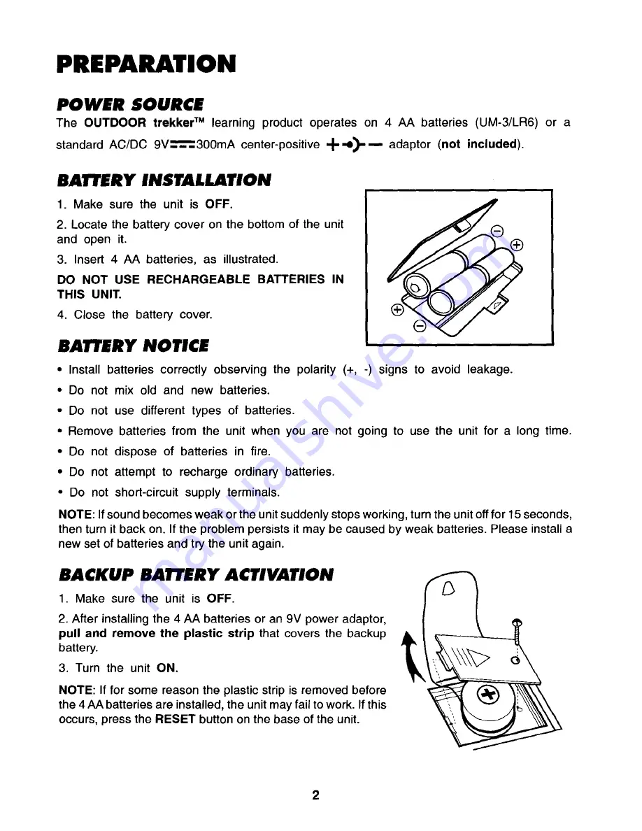 VTech Outdoor Trekker User Manual Download Page 7