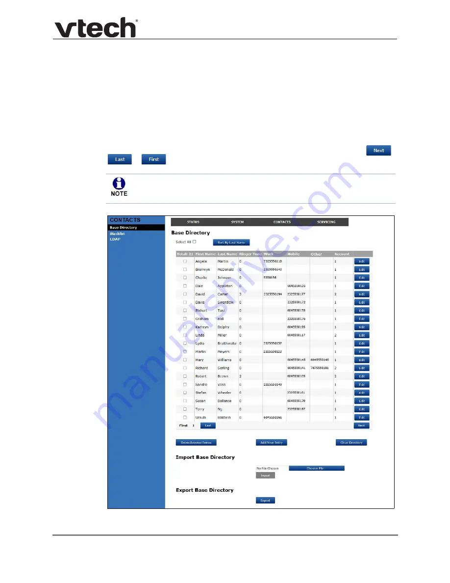 VTech VSP600A Administrator And Provisioning Manual Download Page 47