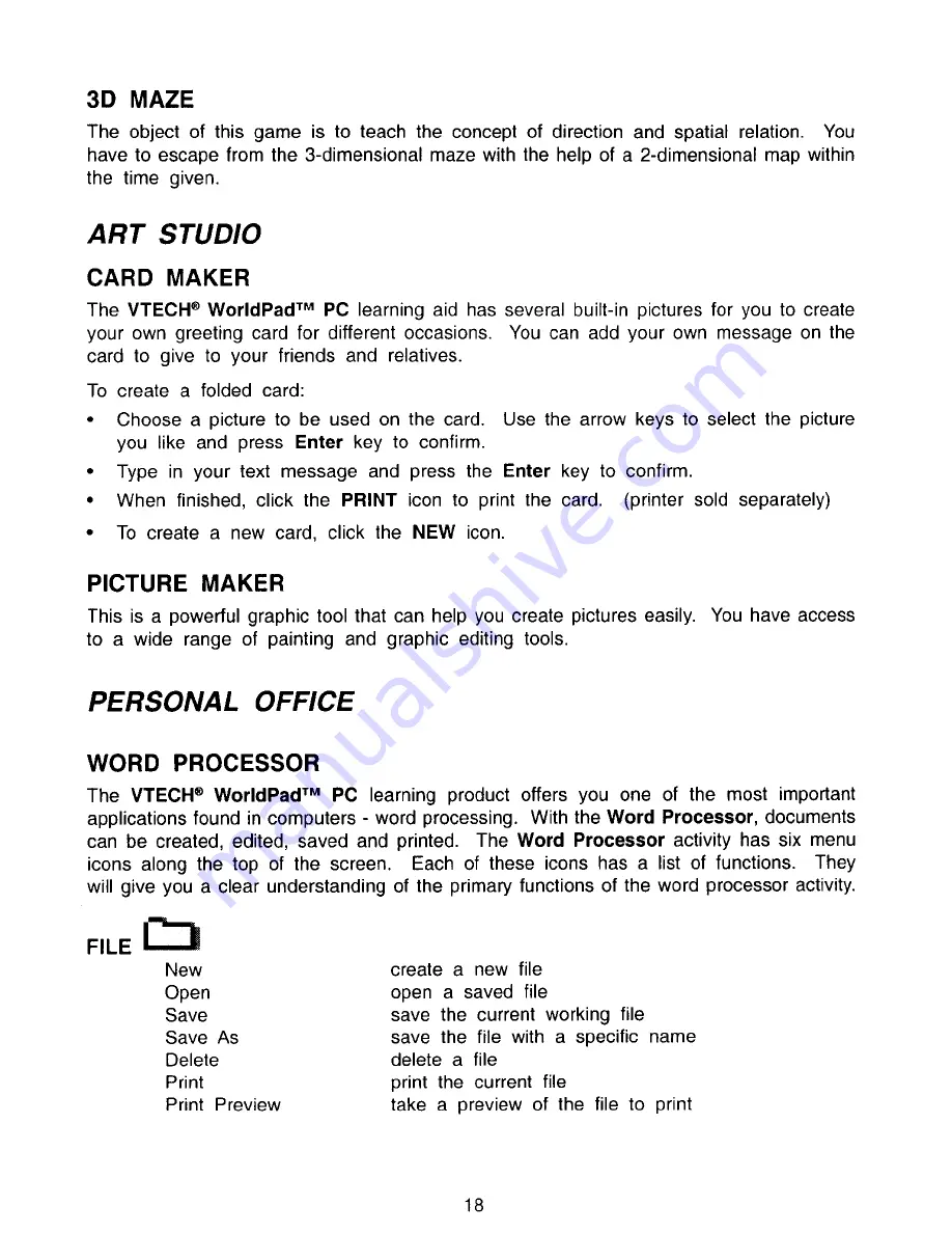 VTech World Pad PC User Manual Download Page 23