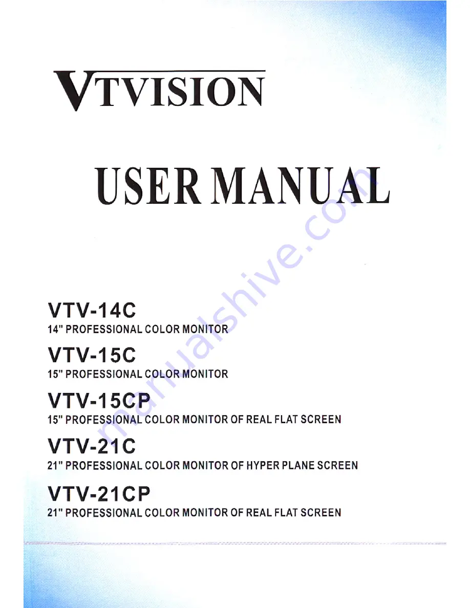 Vtvision VTV-14C User Manual Download Page 1