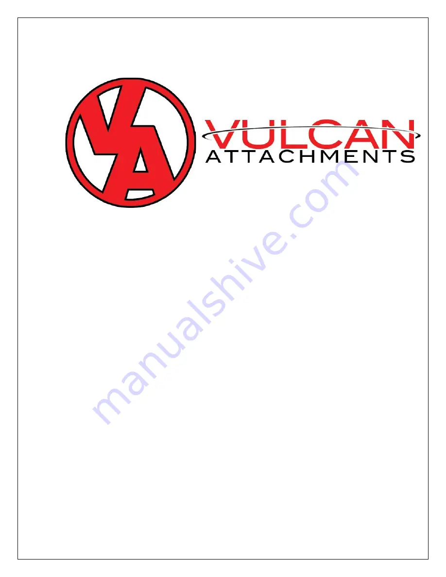 Vulcan Attachments V3GS Operation & Maintenance Manual Download Page 1