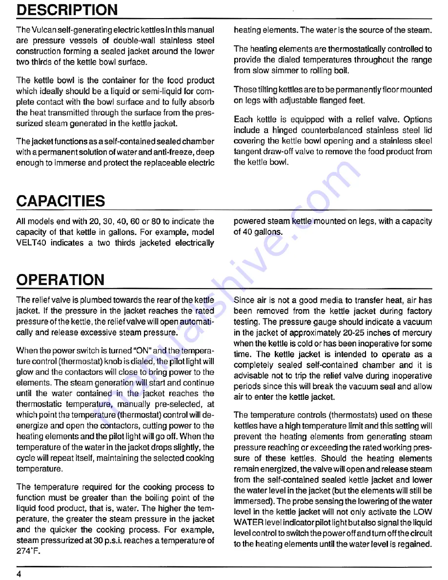 Vulcan-Hart VELT100 Скачать руководство пользователя страница 4