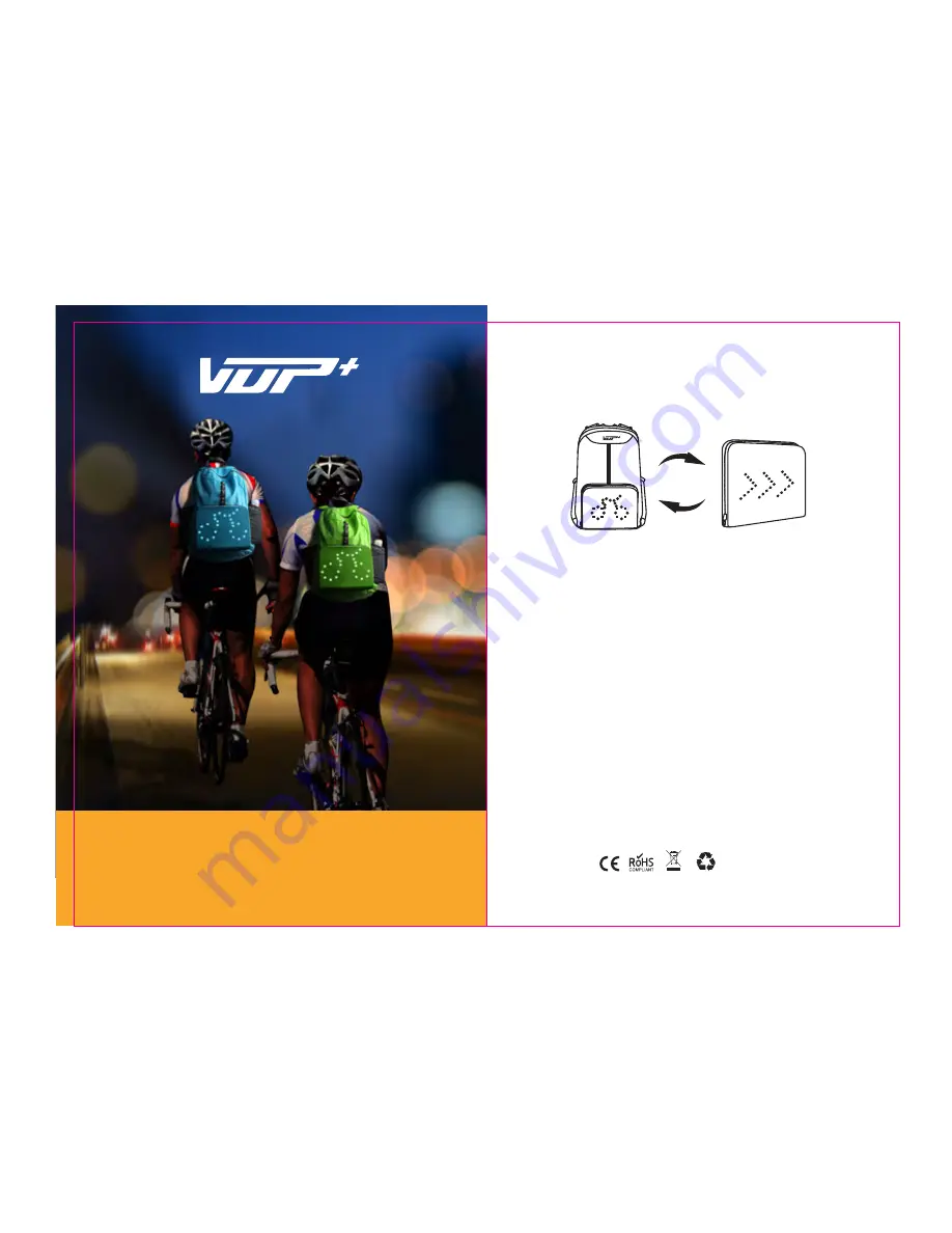 VUPplus FOLDABLE CYCLING BACKPACK User Manual Download Page 1