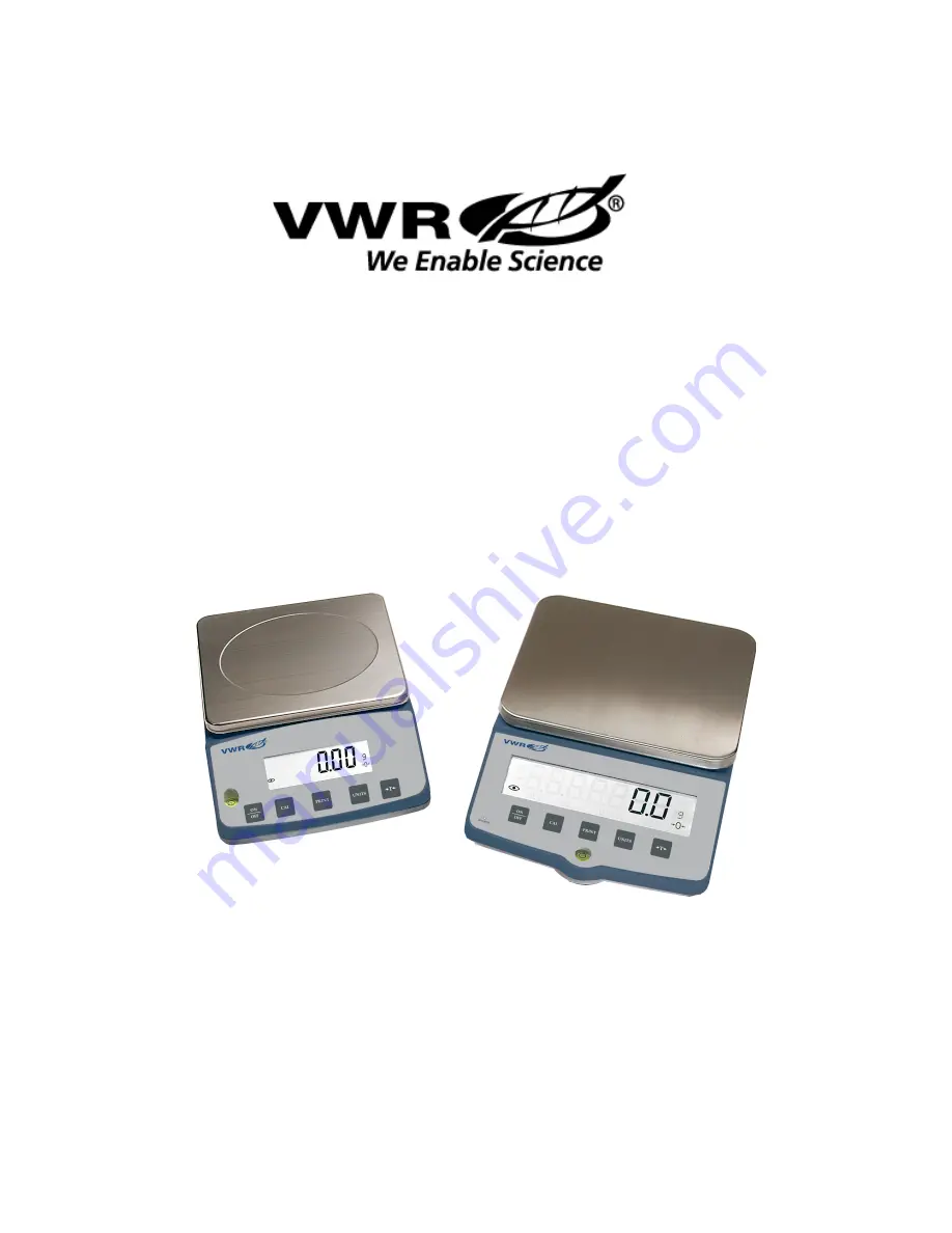 VWR International VWR-E Series Operation Manual Download Page 1