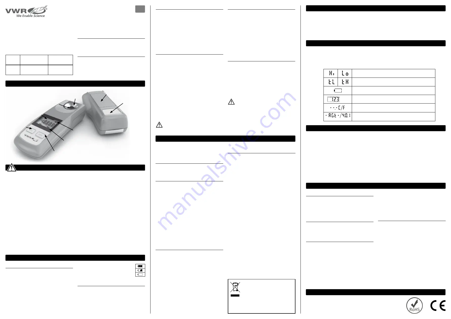 VWR 635-0722 Manual Download Page 7