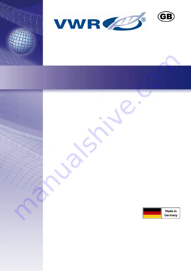 VWR TD 131 Operating Manual Download Page 1