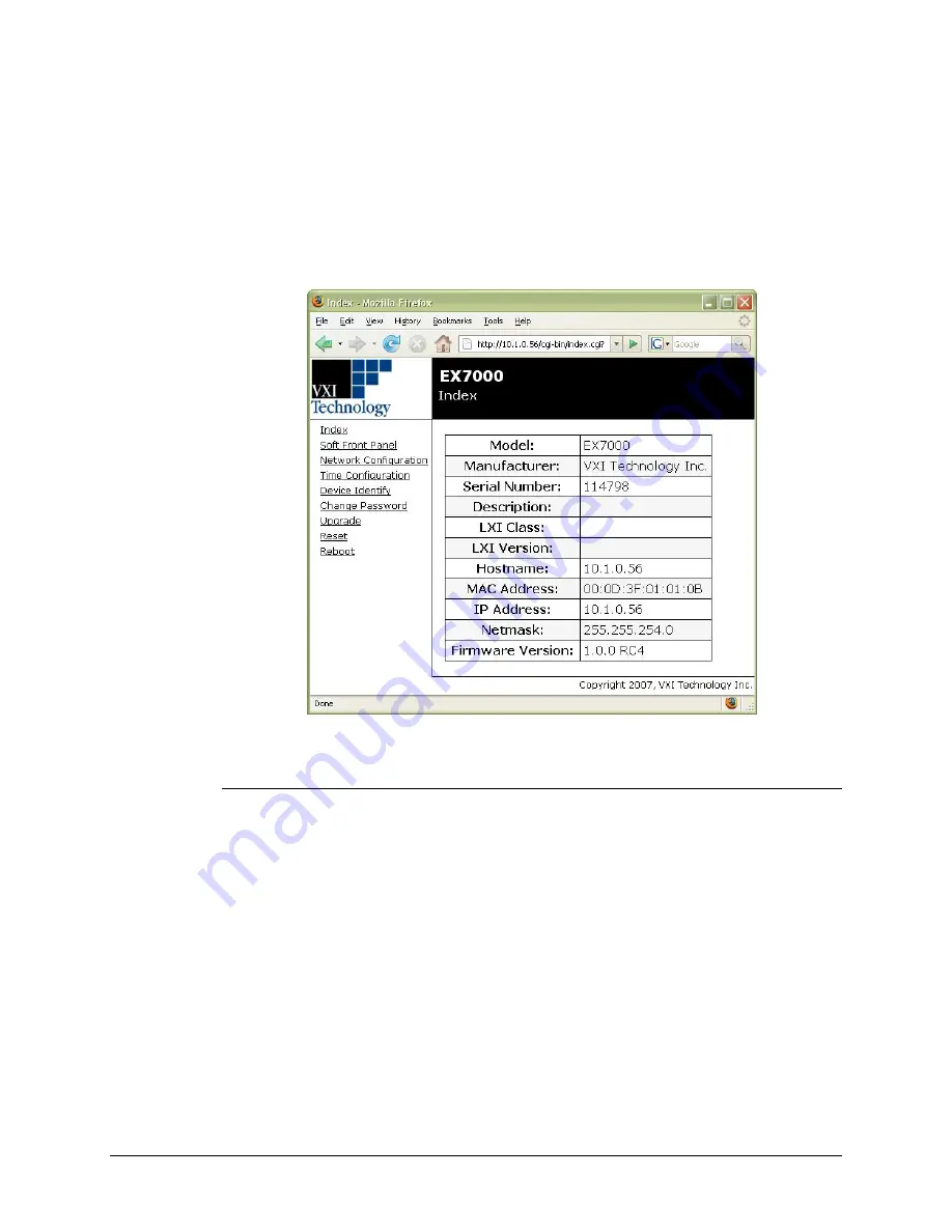 VXI EX7000 SERIES User Manual Download Page 26