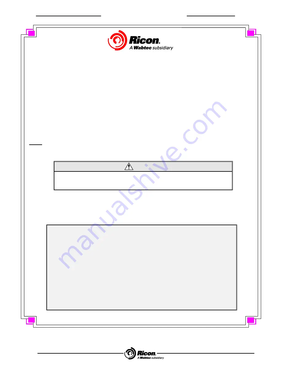 Wabtec Ricon FoldOver FR2SS Series Quick Start Manual Download Page 8