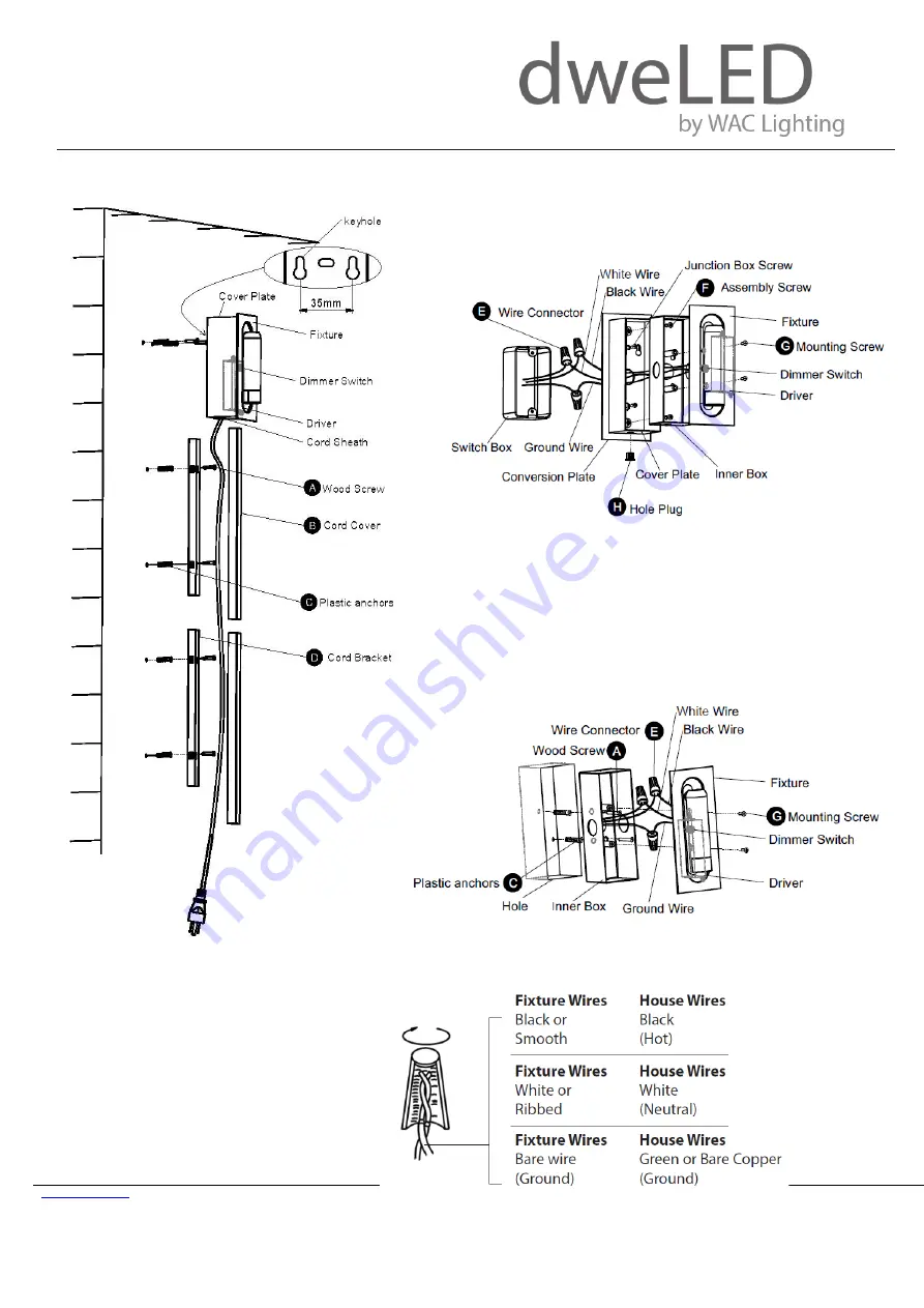 WAC Lighting dweLED 299-LED Wall Sconce Скачать руководство пользователя страница 2