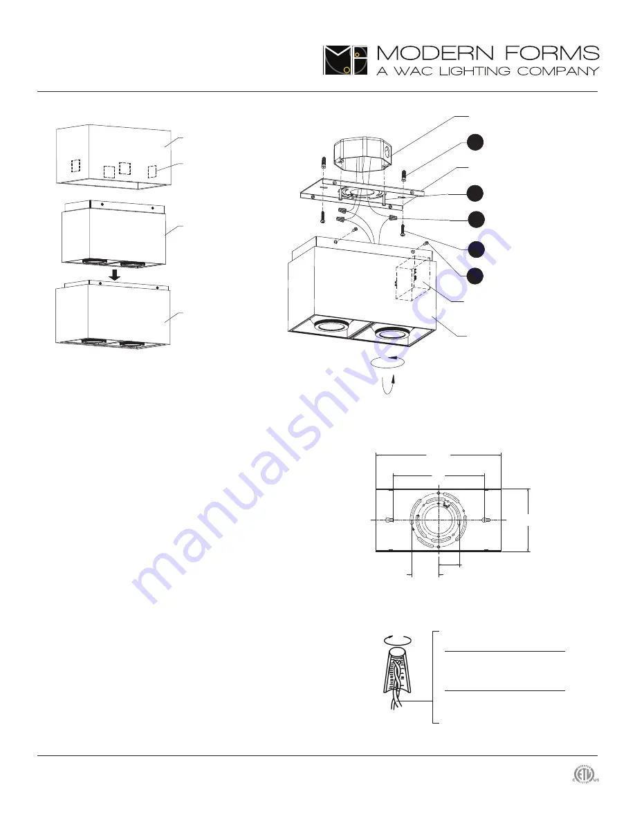 WAC Lighting Modern Forms 708-LED Installation Instruction Download Page 2