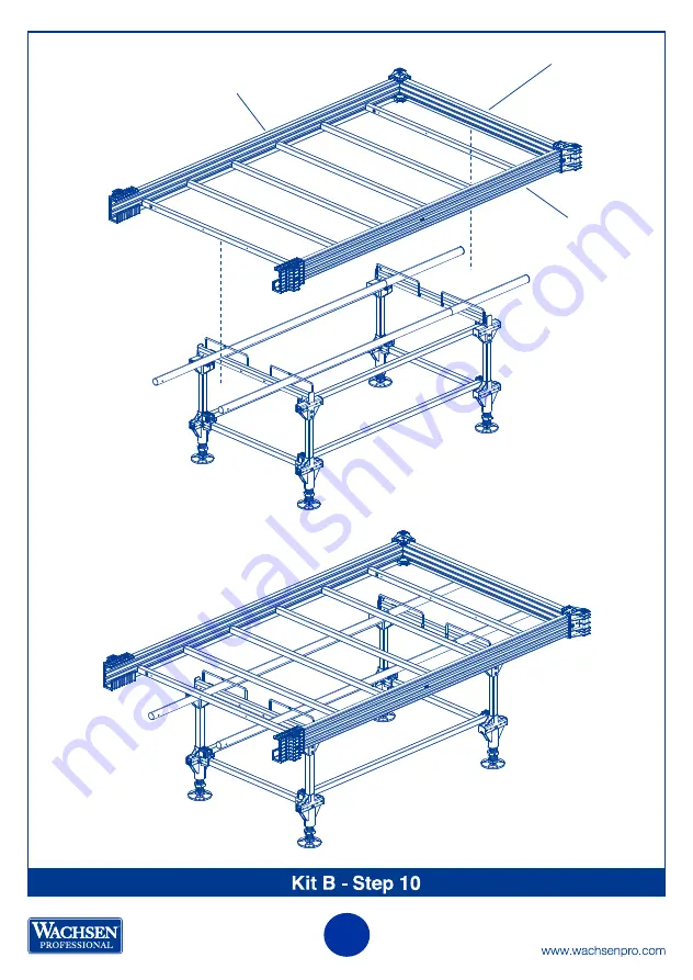 WACHSEN PROFESSIONAL Rolling Bench Kit B Assembly Instructions Manual Download Page 13