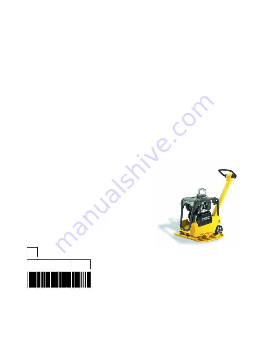 Wacker Neuson DPU 3050H Operator'S Manual Download Page 1